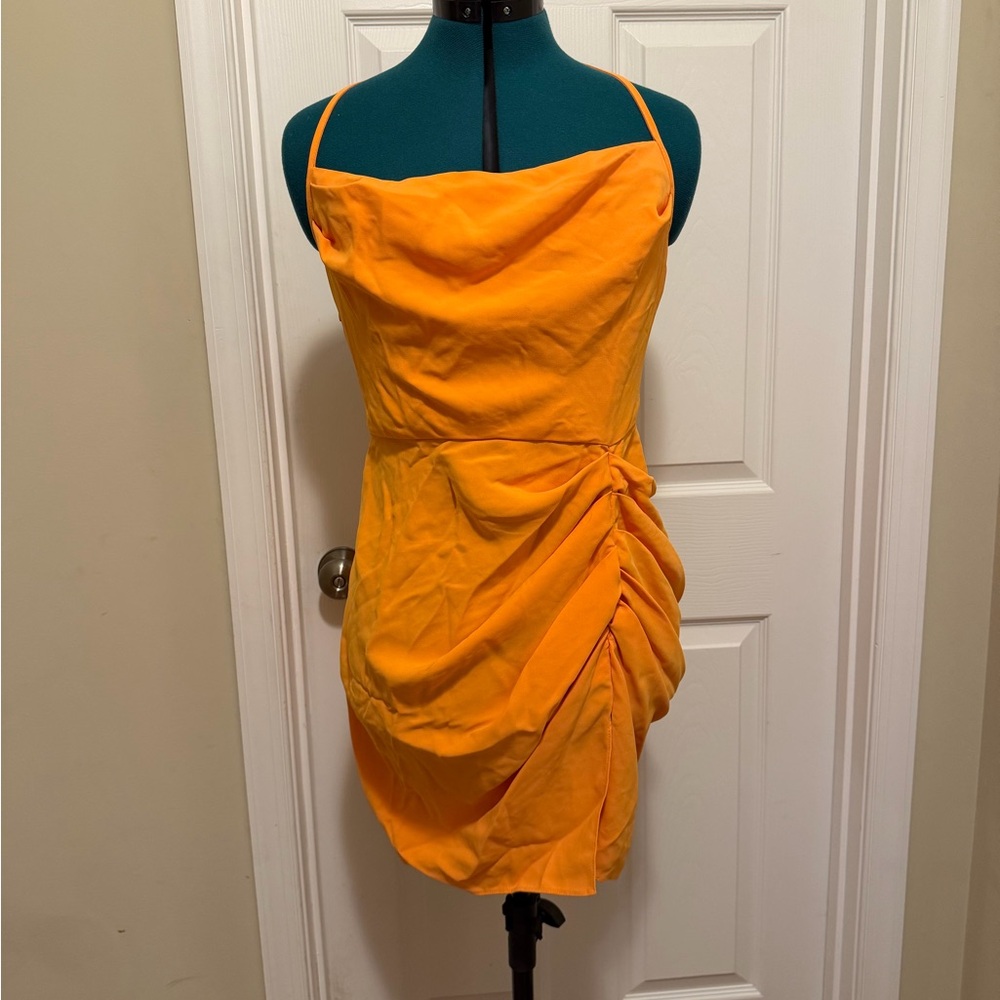Amanda Uprichard Vibrant Orange Mini Dress